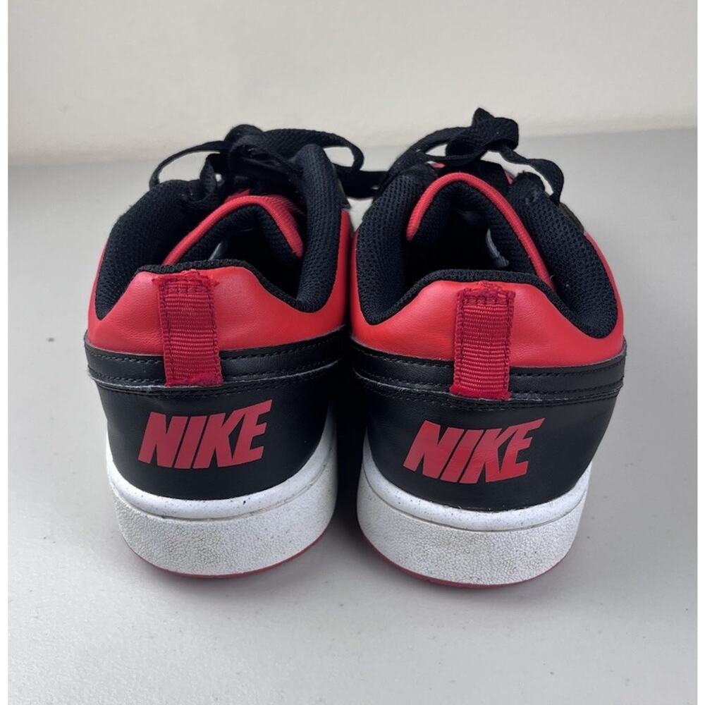 Nike Court Low Red Black Youth 6Y Sneaker Women 7.5 DV5456-600 Tennis Shoe - Picture 4 of 7